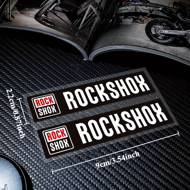 2PCS/SET Rockshox Bike Sticker - Mountain Biking Body Armour ulasan dan harga
